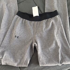 Under Armour Heather Gray Sweatpants with Black Trim